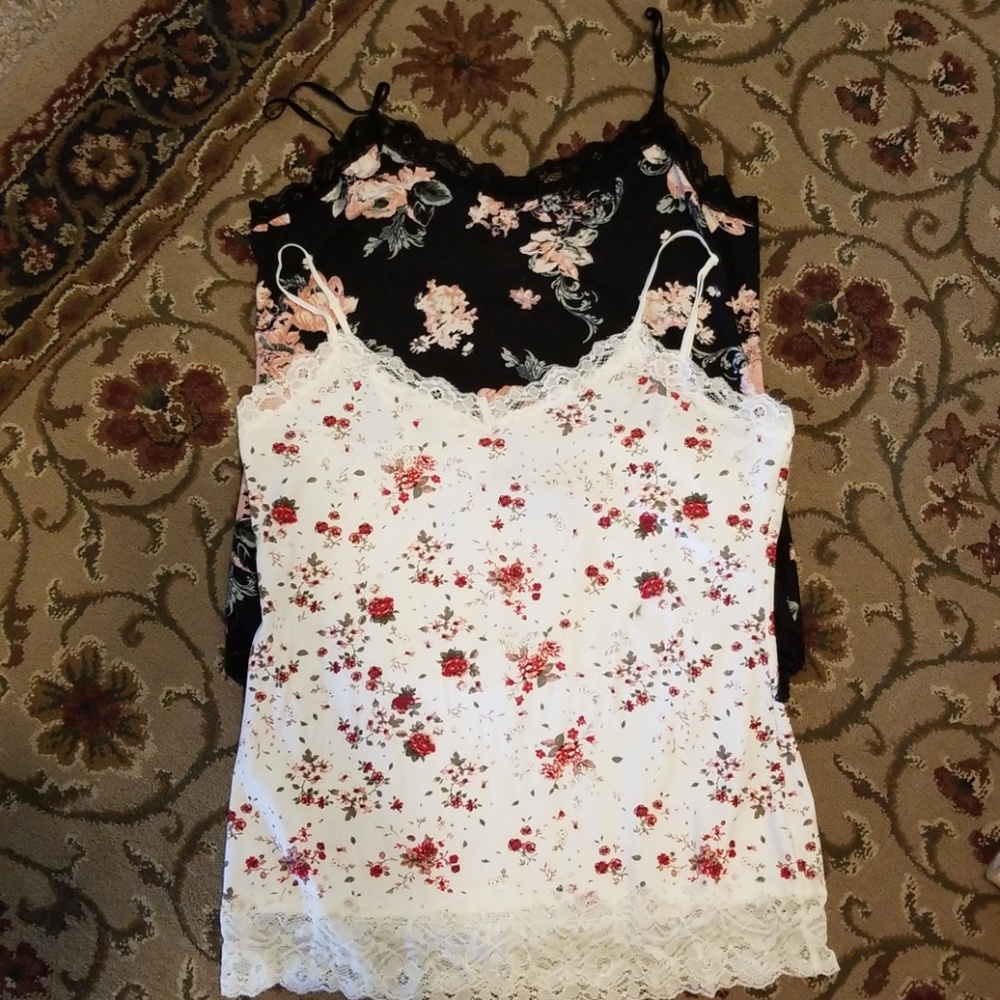 Two lacy tank tops